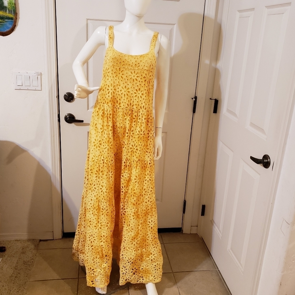 Jen's Pirate Booty flower power maxi dress eyelet